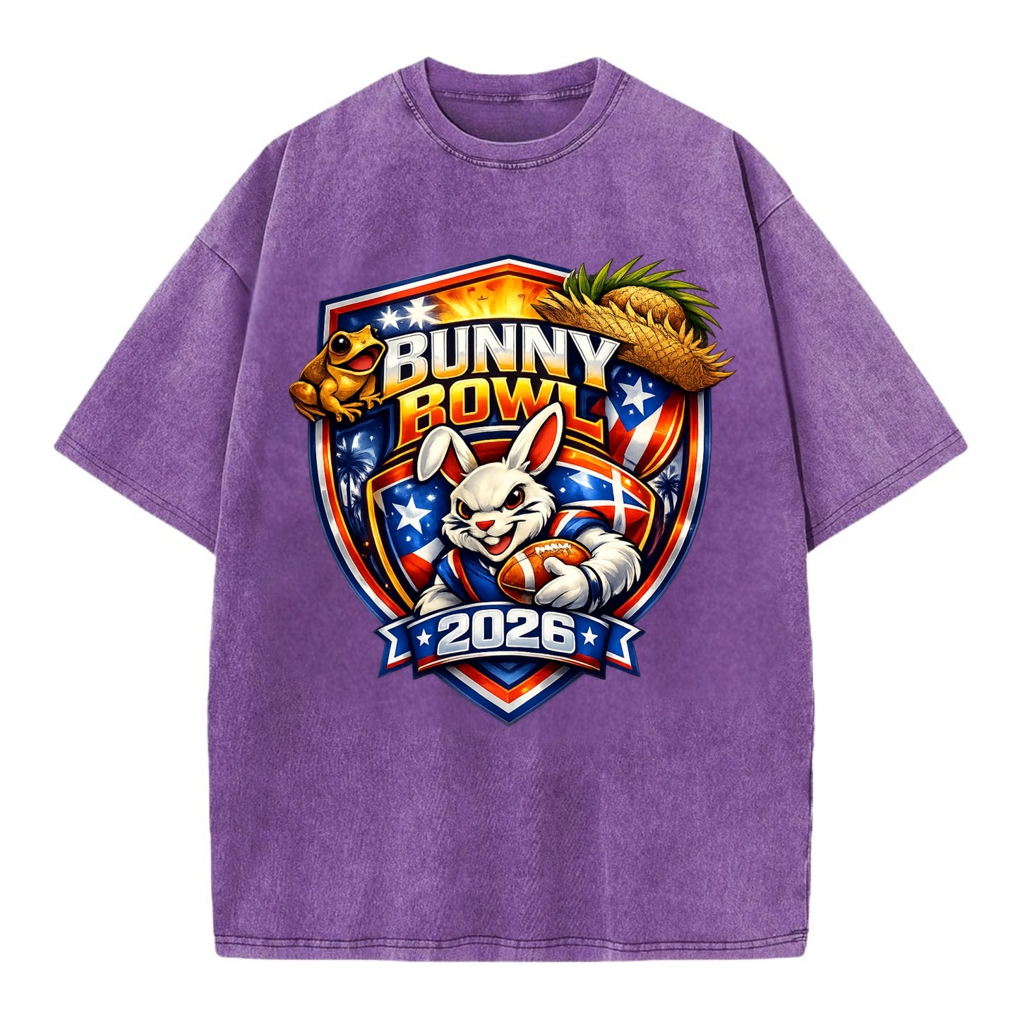 Bunny Bowl 2026 - Vintage T-shirt - Purple
