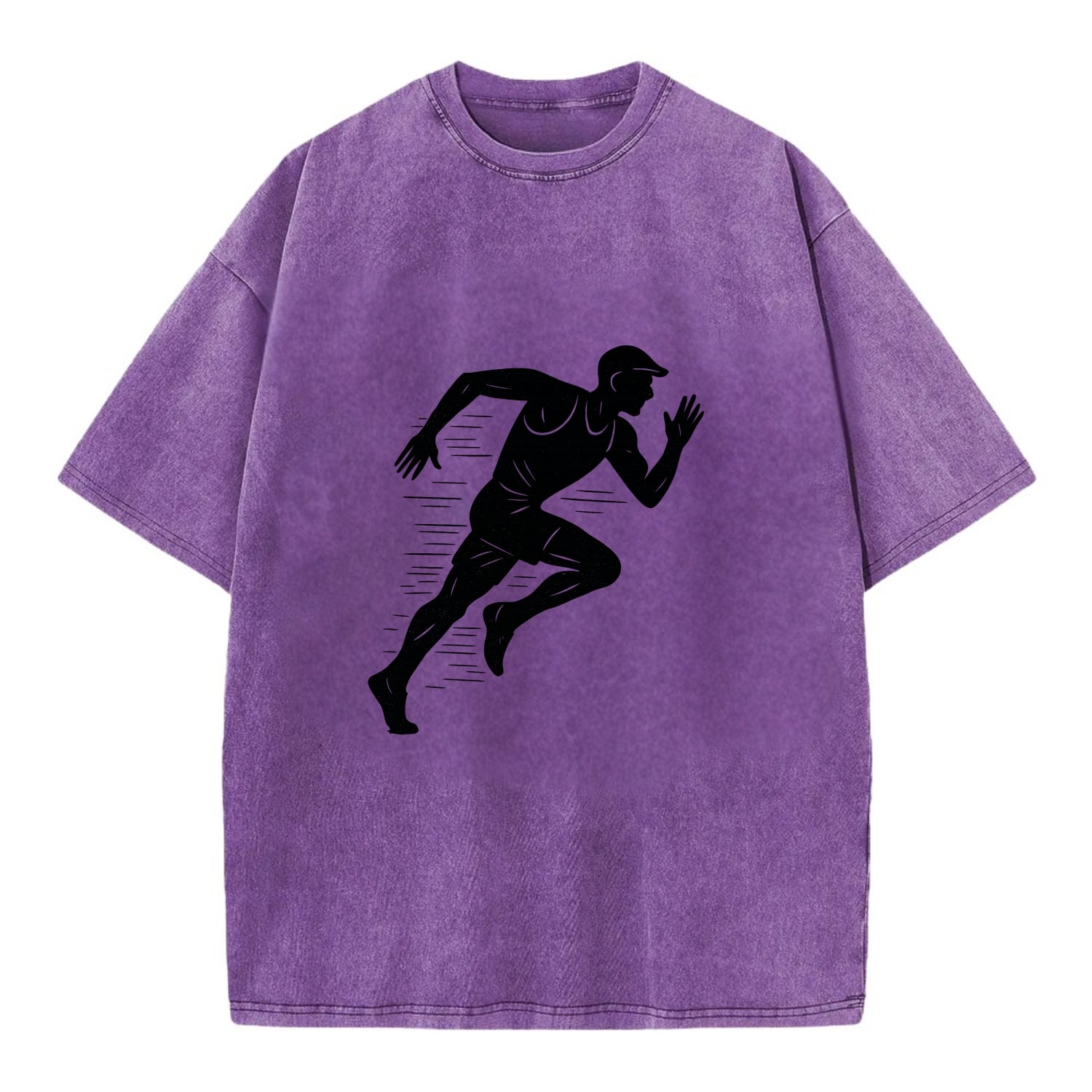 Runner in full stride sprinting - Vintage T-shirt - Purple