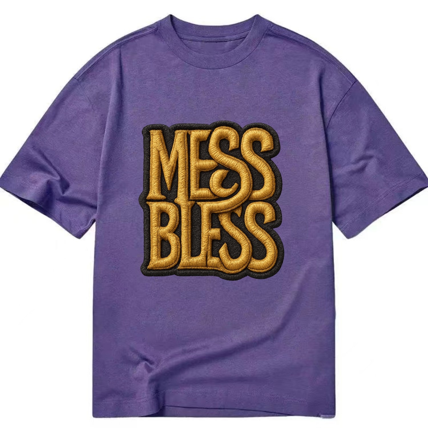 MESS;BLESS UP Gold Metallic Visor - Classic T-shirt - Purple