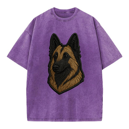 Belgian Tervuren - Trendy shepherd desig - Vintage T-shirt - Purple