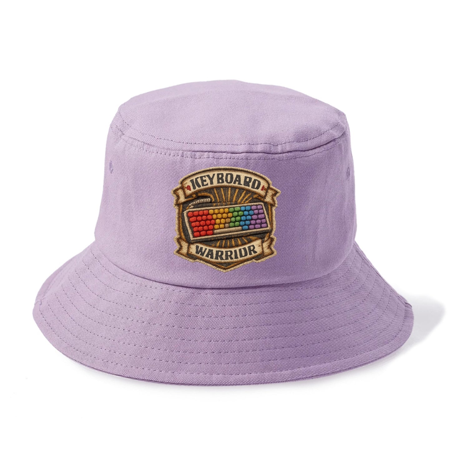 KEYBOARD WARRIOR - mechanical keyboard in RGB rainbow , PC master race - Bucket Hat - Purple