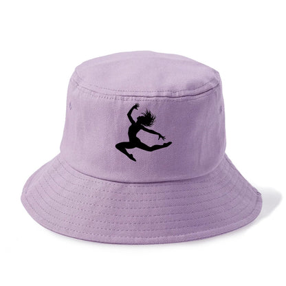 Contemporary dancer leap mid-air - Bucket Hat - Purple