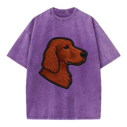 Irish Setter - Contemporary red setter l - Vintage T-shirt - Purple