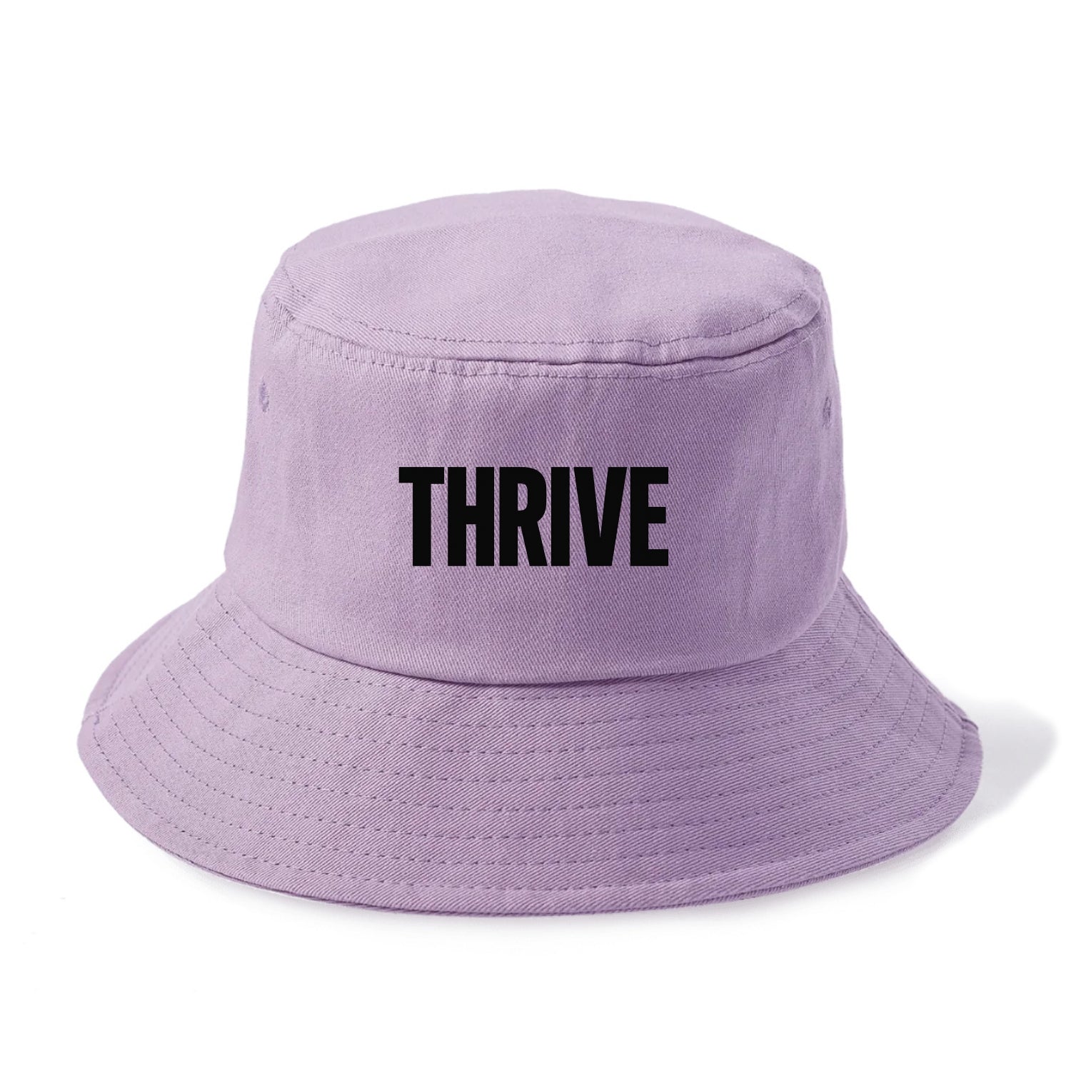 Bold typography design - "THRIVE" - flourishing, doing well - Bucket Hat - Purple
