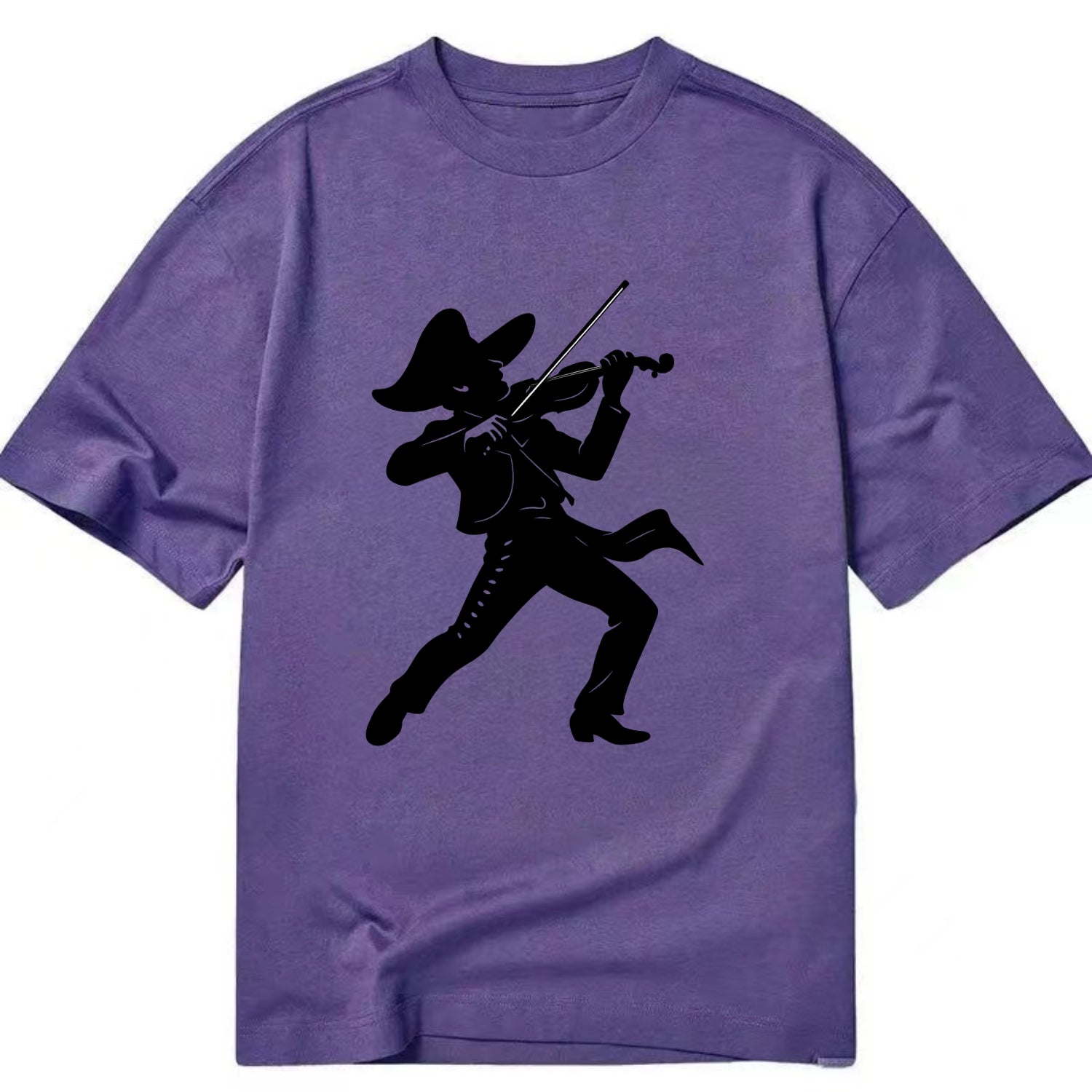 Mariachi violinist passionate performance - Classic T-shirt - Purple