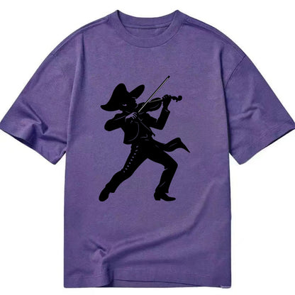 Mariachi violinist passionate performance - Classic T-shirt - Purple