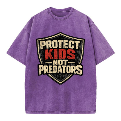 Protect Kids Not Predators - Vintage T-shirt - Purple
