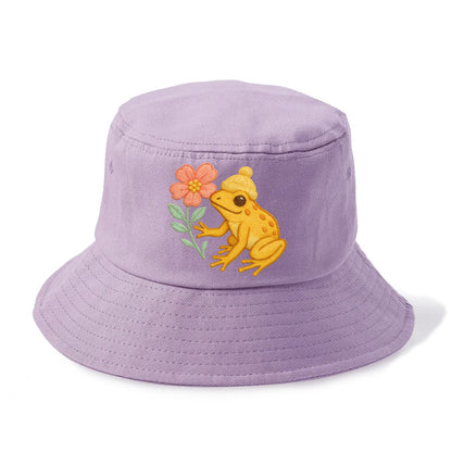 Yellow Dart Frog - Bucket Hat - Purple