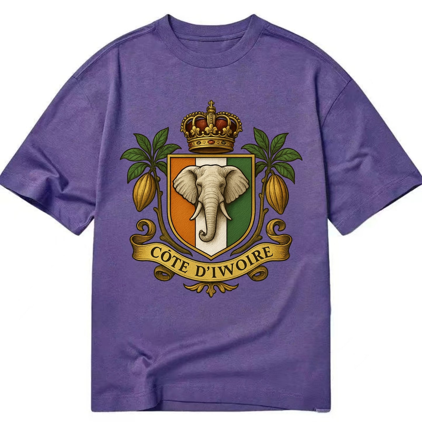 Ivory Coast Royal Logo  - Classic T-shirt - Purple