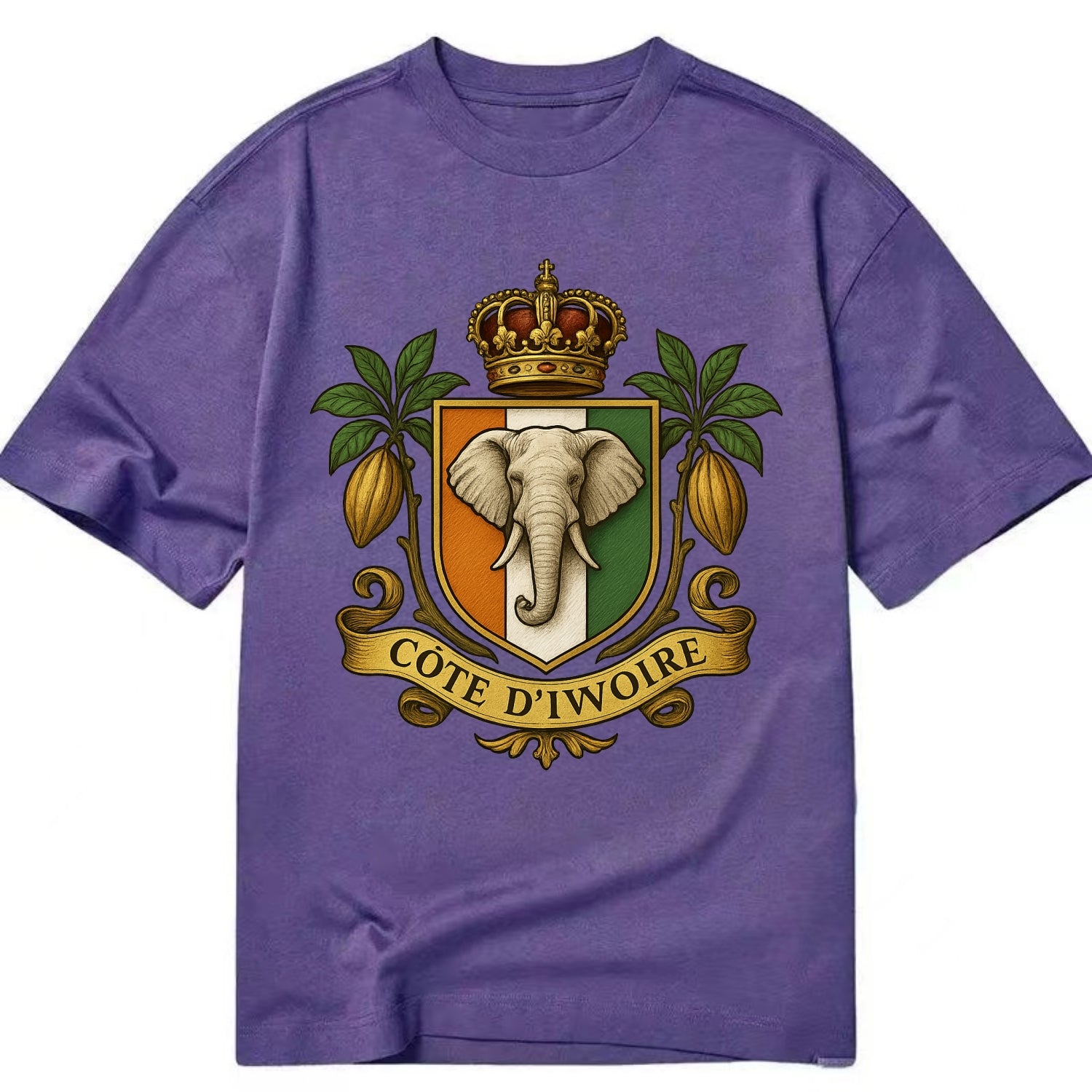 Ivory Coast Royal Logo  - Classic T-shirt - Purple