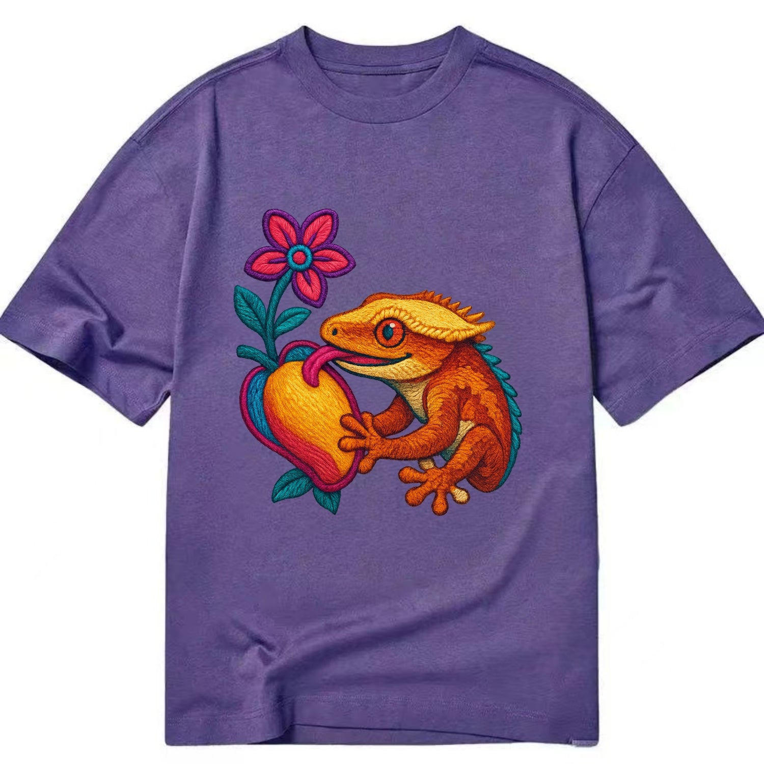 Crested Gecko - Classic T-shirt - Purple
