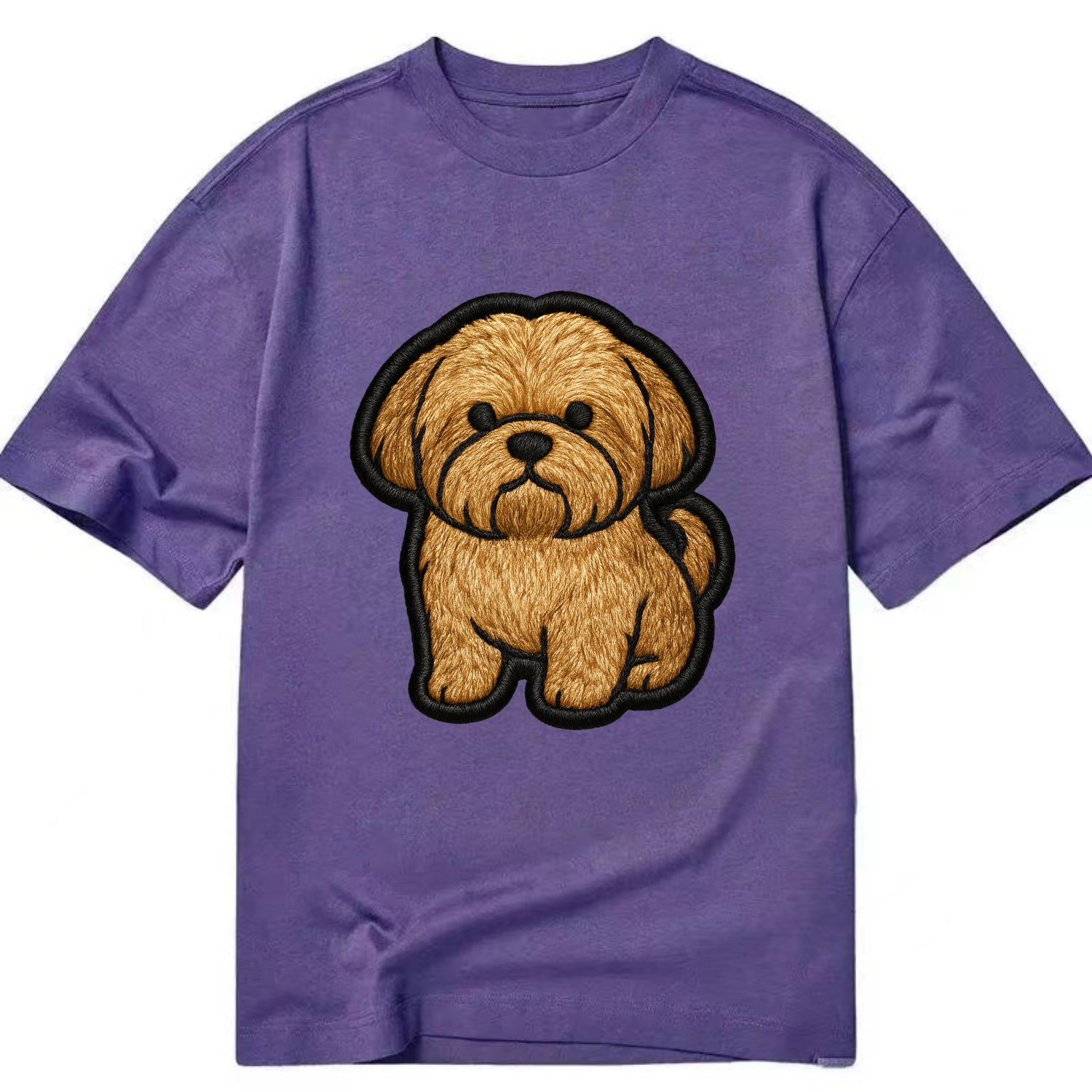 Shih Tzu - Minimalist fluffy design with - Classic T-shirt - Purple