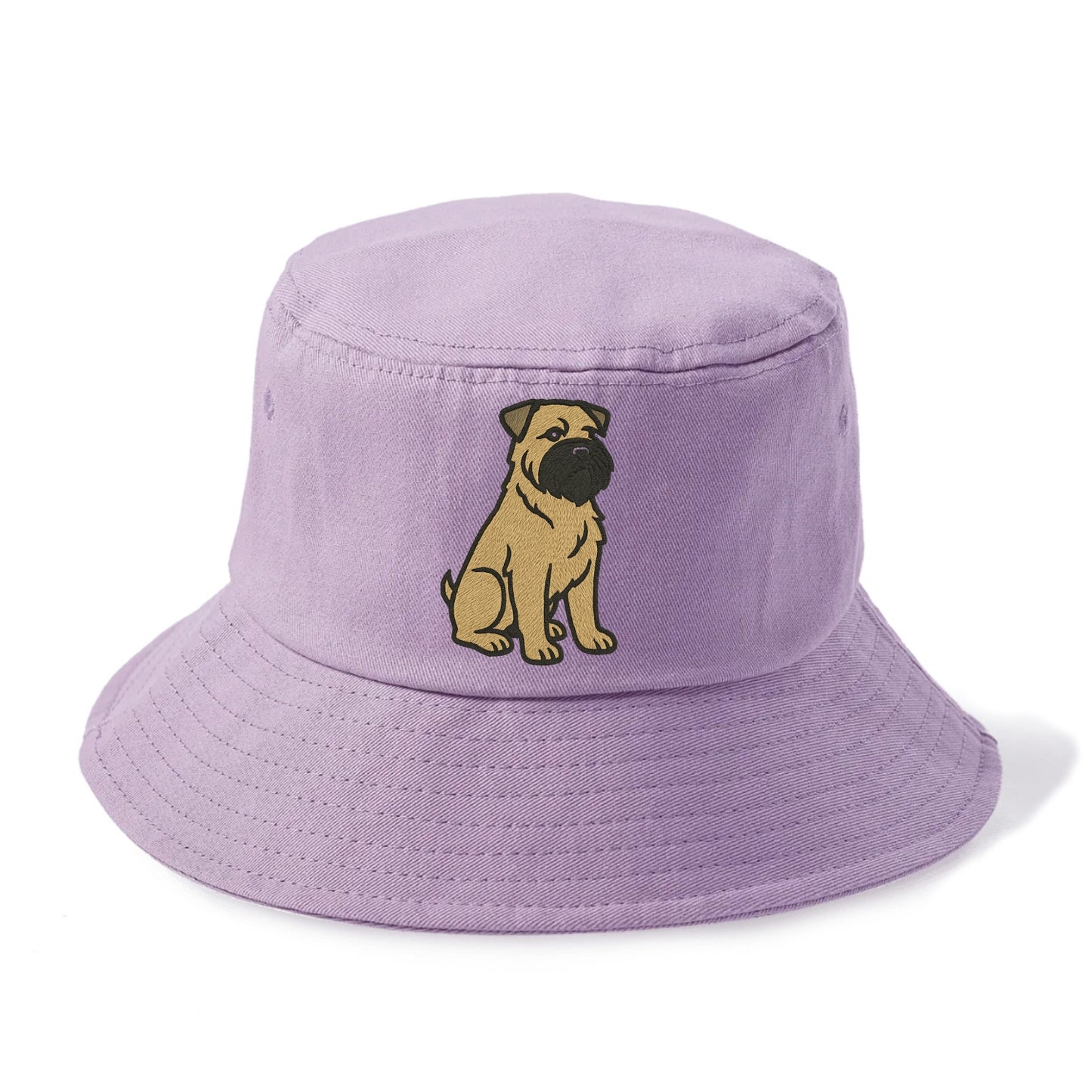 Bouvier des Flandres - Fawn rough coat embroidered design - Bucket Hat - Purple