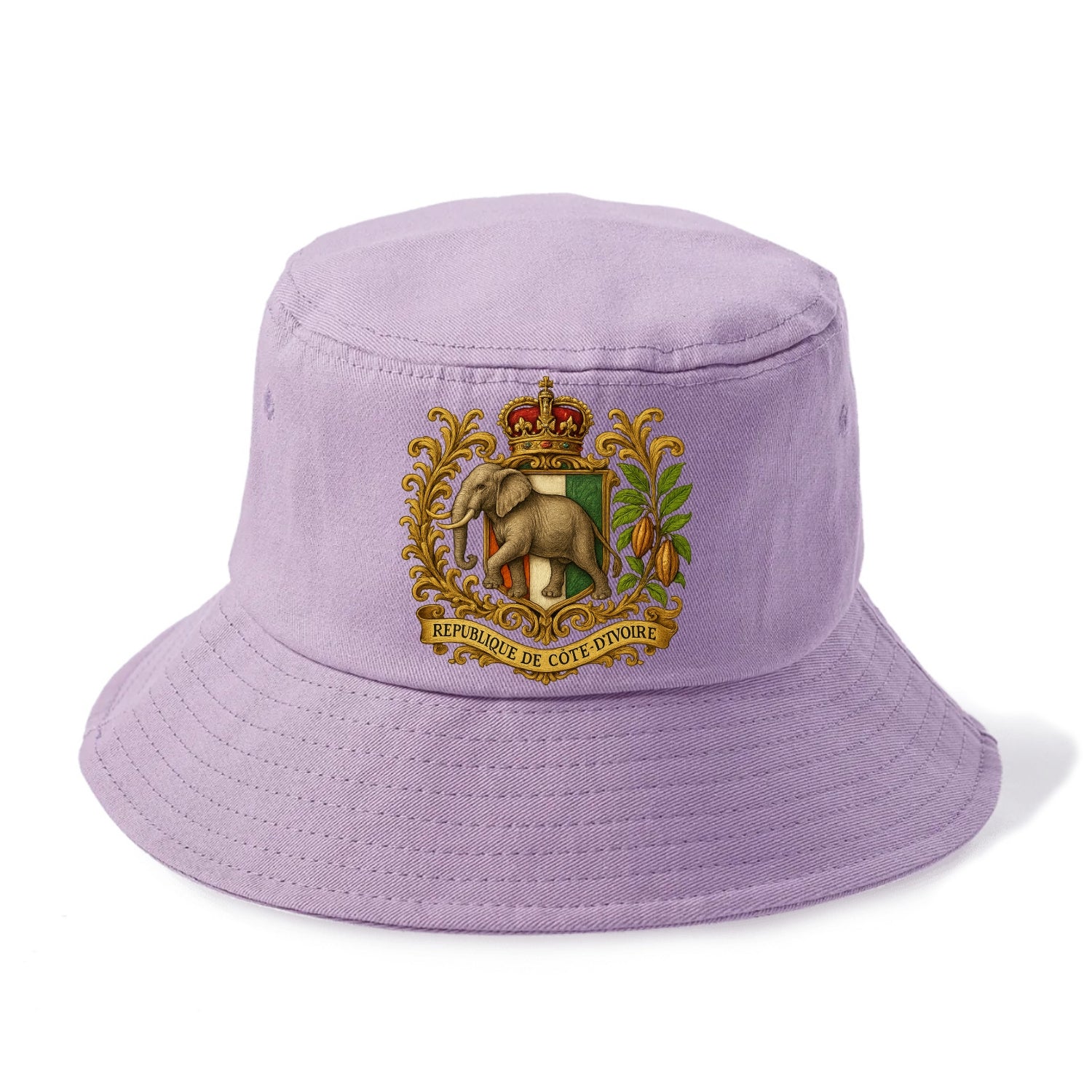 Ivory Coast Heritage Badge  - Bucket Hat - Purple
