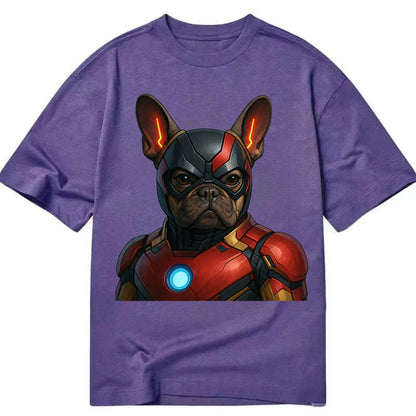 French Bulldog Iron Man  - Classic T-shirt - Purple