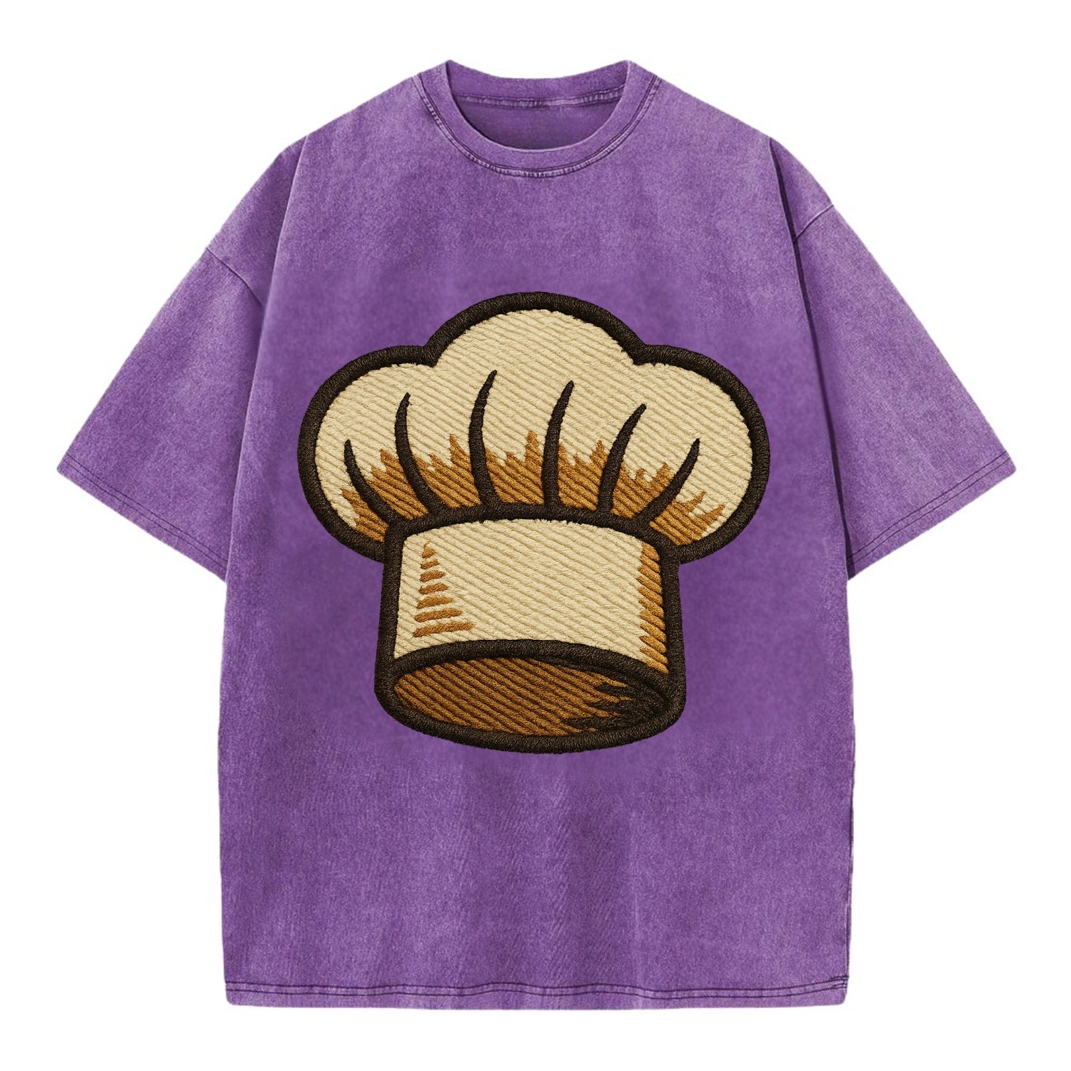 Chef Hat  - Vintage T-shirt - Purple