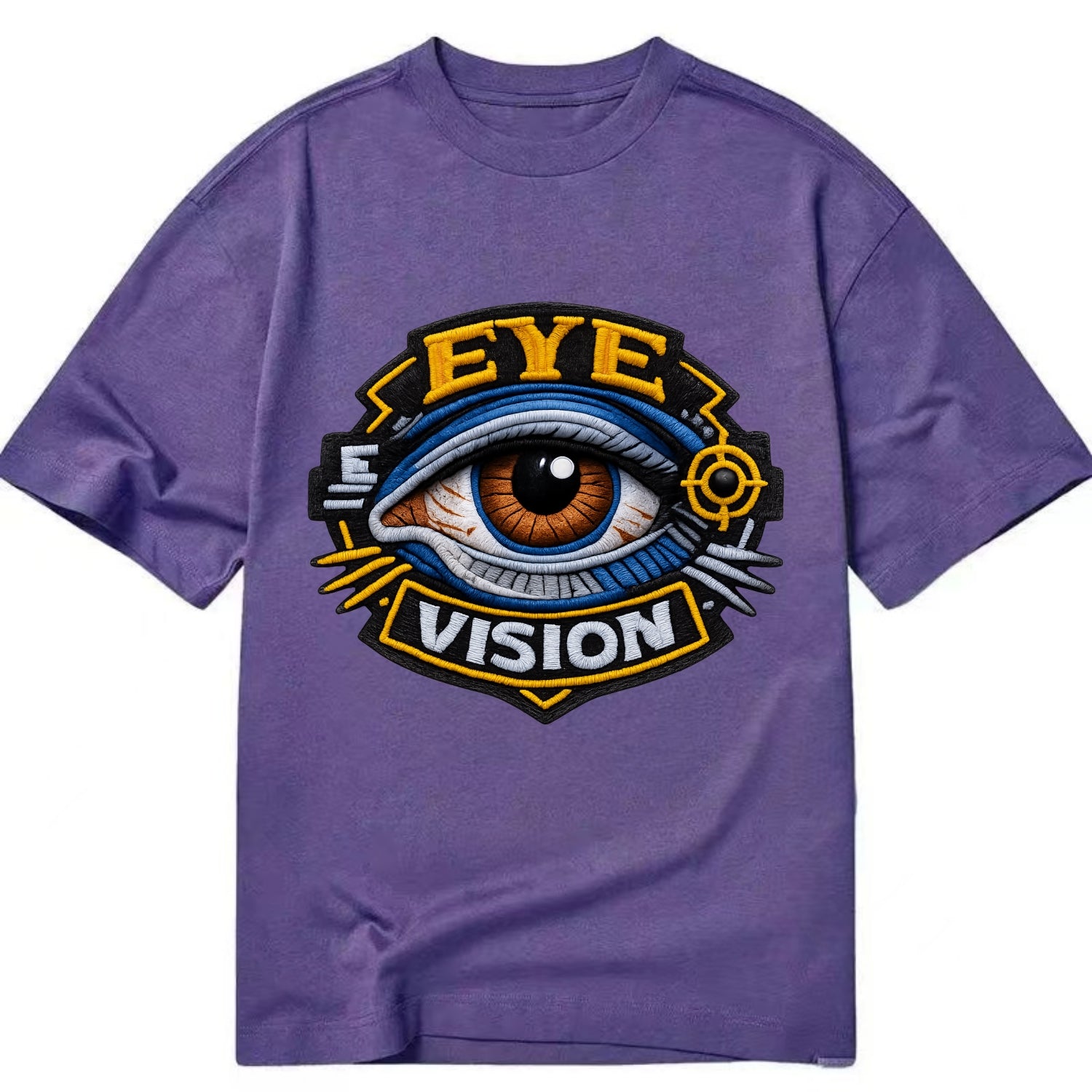 EYE VISION - anatomical eye in blue and brown , optometry - Classic T-shirt - Purple