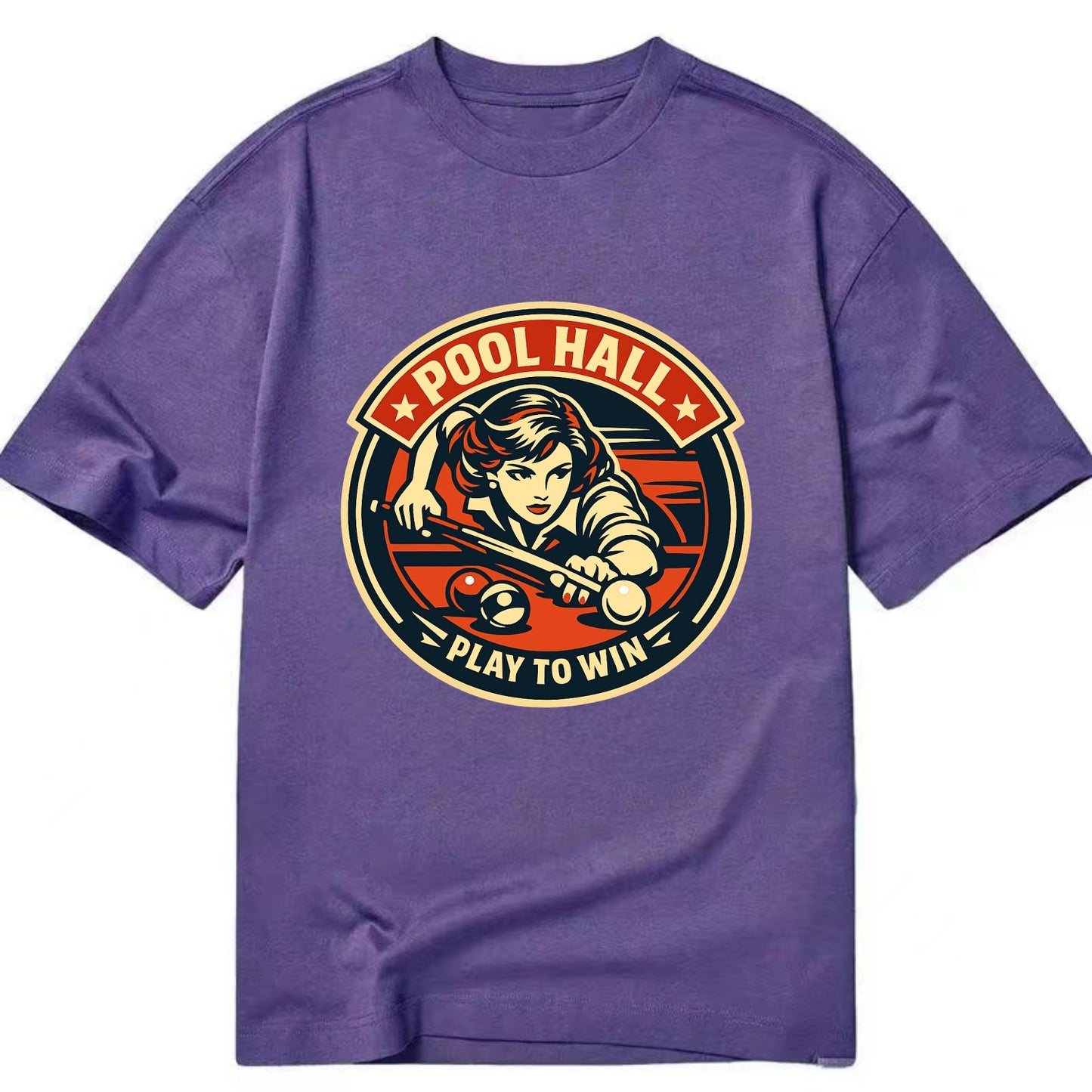 Cue Queen Emblem - Classic T-shirt - Purple