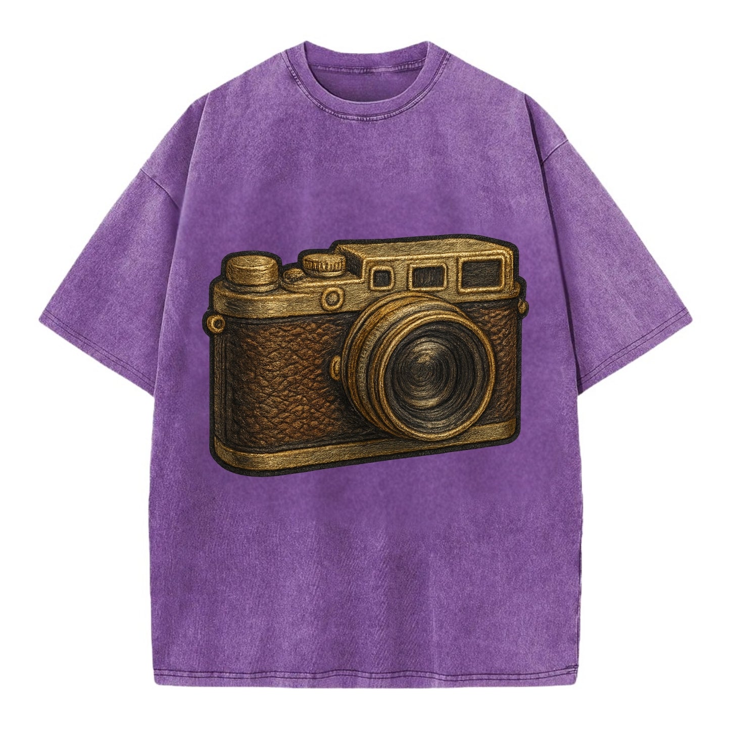 Film Camera  - Vintage T-shirt - Purple