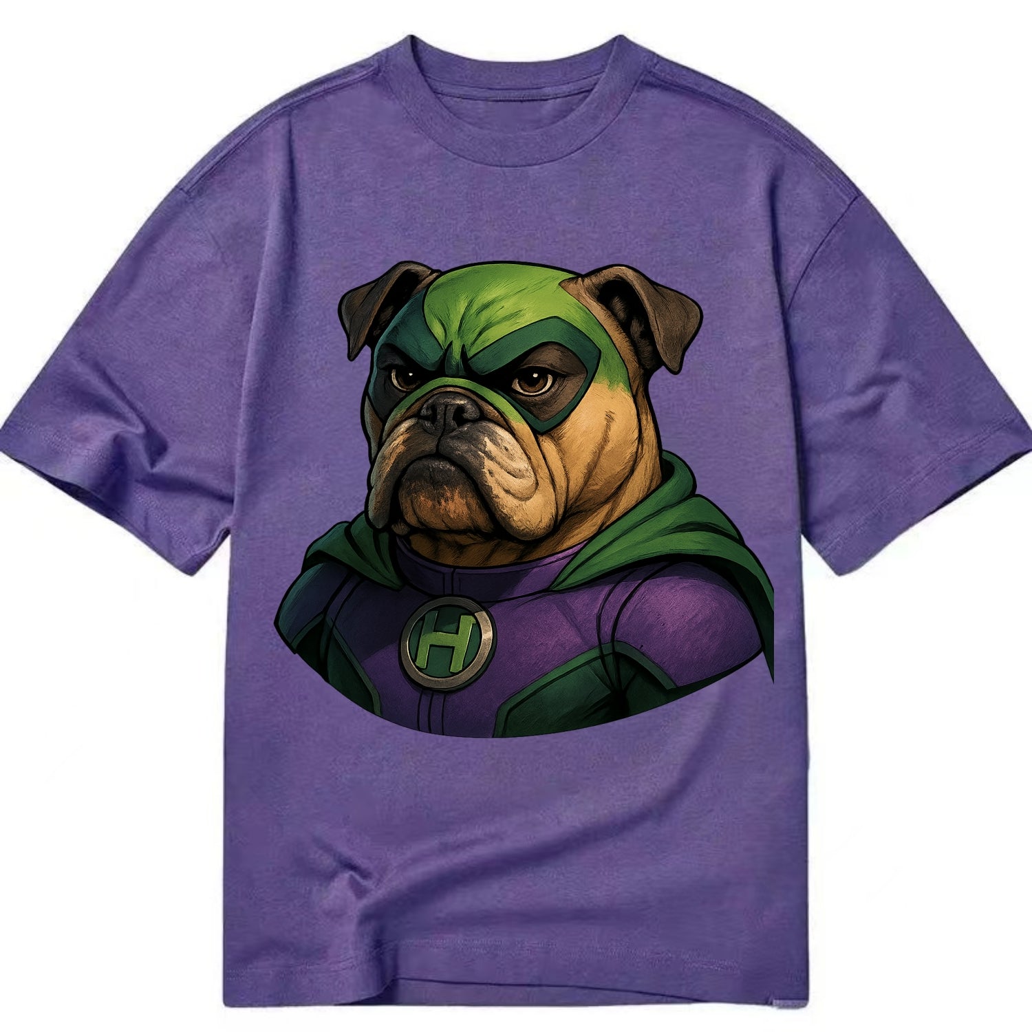 Bulldog Strong Hero  - Classic T-shirt - Purple