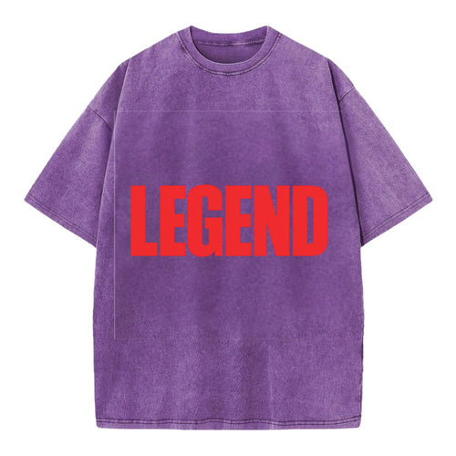 Bold typography design - LEGEND - remarkable person, iconic status - Vintage T-shirt