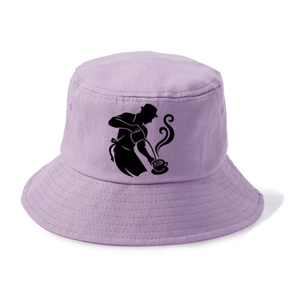 Barista creating latte art - Bucket Hat - Purple