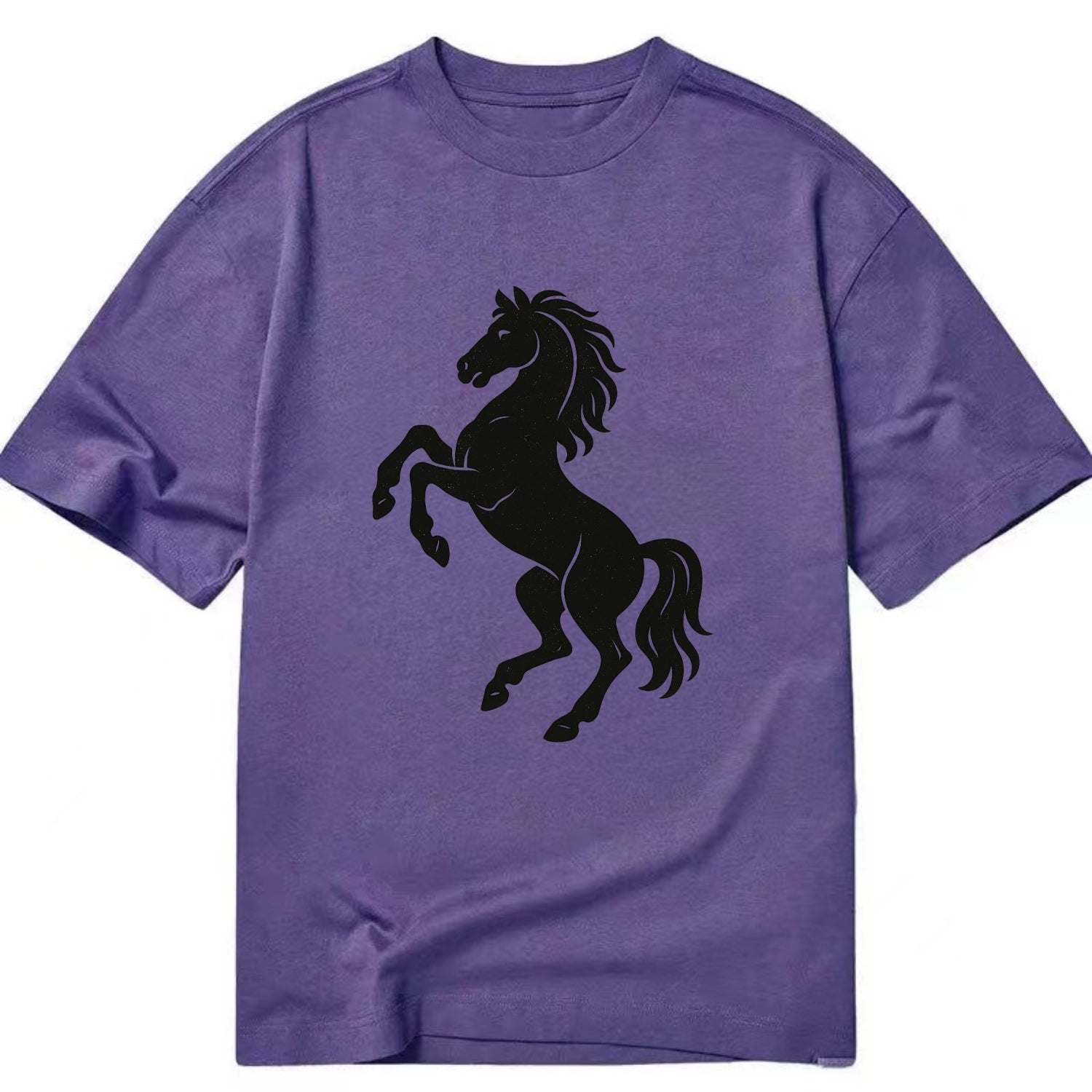 Stallion rearing on hind legs - Classic T-shirt - Purple