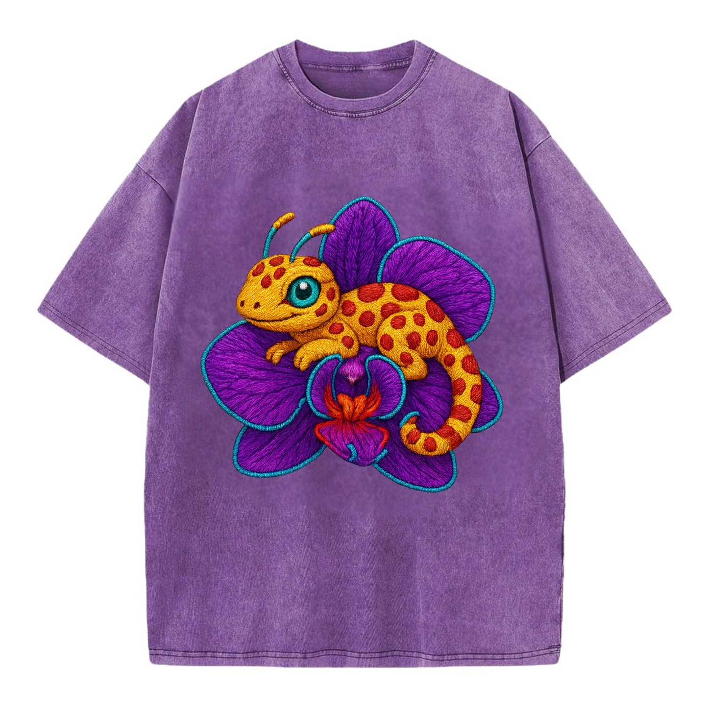 Leopard Orchid - Vintage T-shirt - Purple