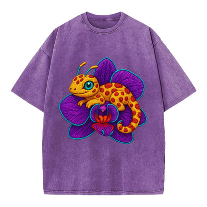 Leopard Orchid - Vintage T-shirt - Purple