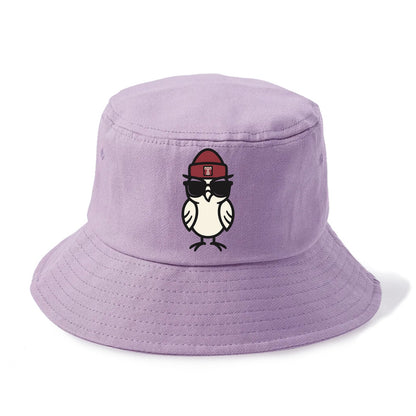 Philadelphia Owl wearing Temple beanie with T patch - Bucket Hat - Purple