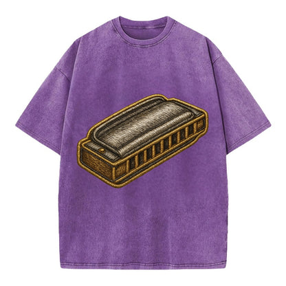 Harmonica  - Vintage T-shirt - Purple