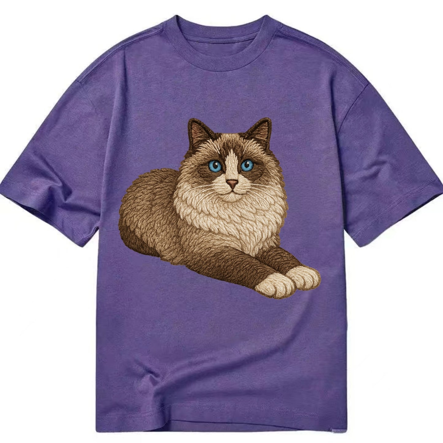 Ragdoll  relaxed lying down with head up Classic T-shirt - Purple