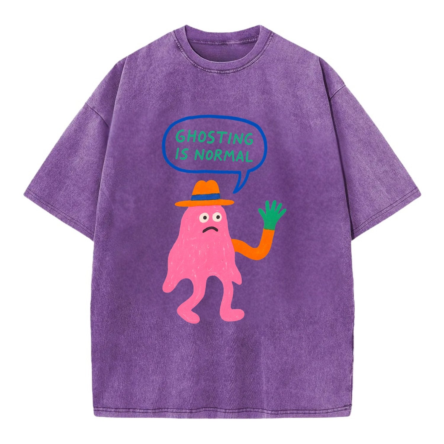 GHOSTING IS NORMAL | Transparent ghost texting - Vintage T-shirt - Purple