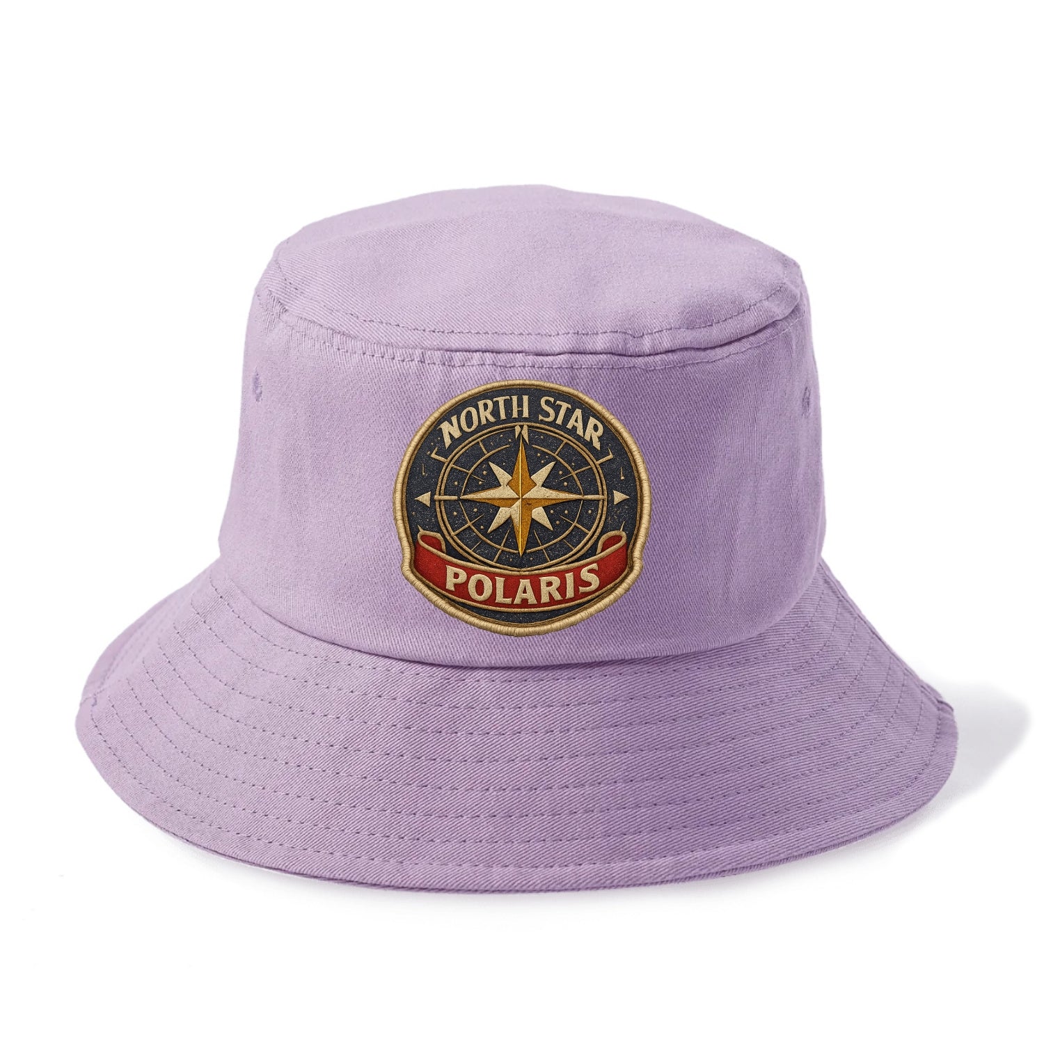 NORTH STAR POLARIS - guiding star in gold and white , navigation - Bucket Hat - Purple