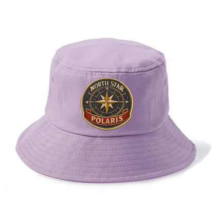 NORTH STAR POLARIS - guiding star in gold and white , navigation - Bucket Hat - Purple