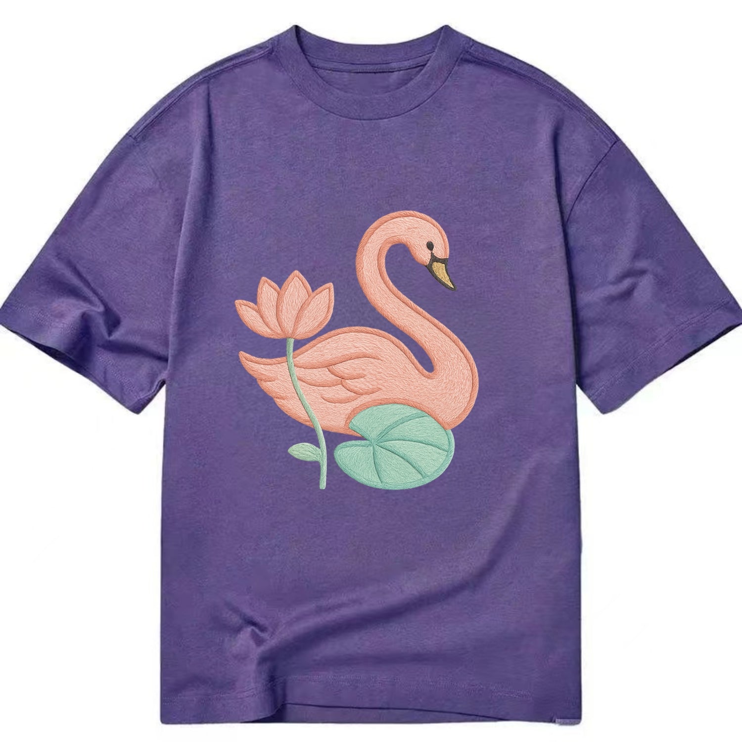 Coral Swan - Classic T-shirt - Purple