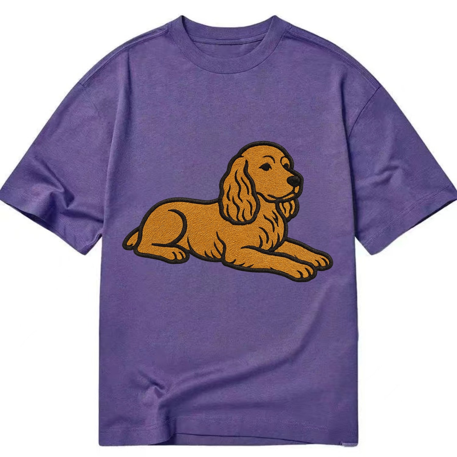 Cocker Spaniel - Golden colored relaxed Classic T-shirt - Purple