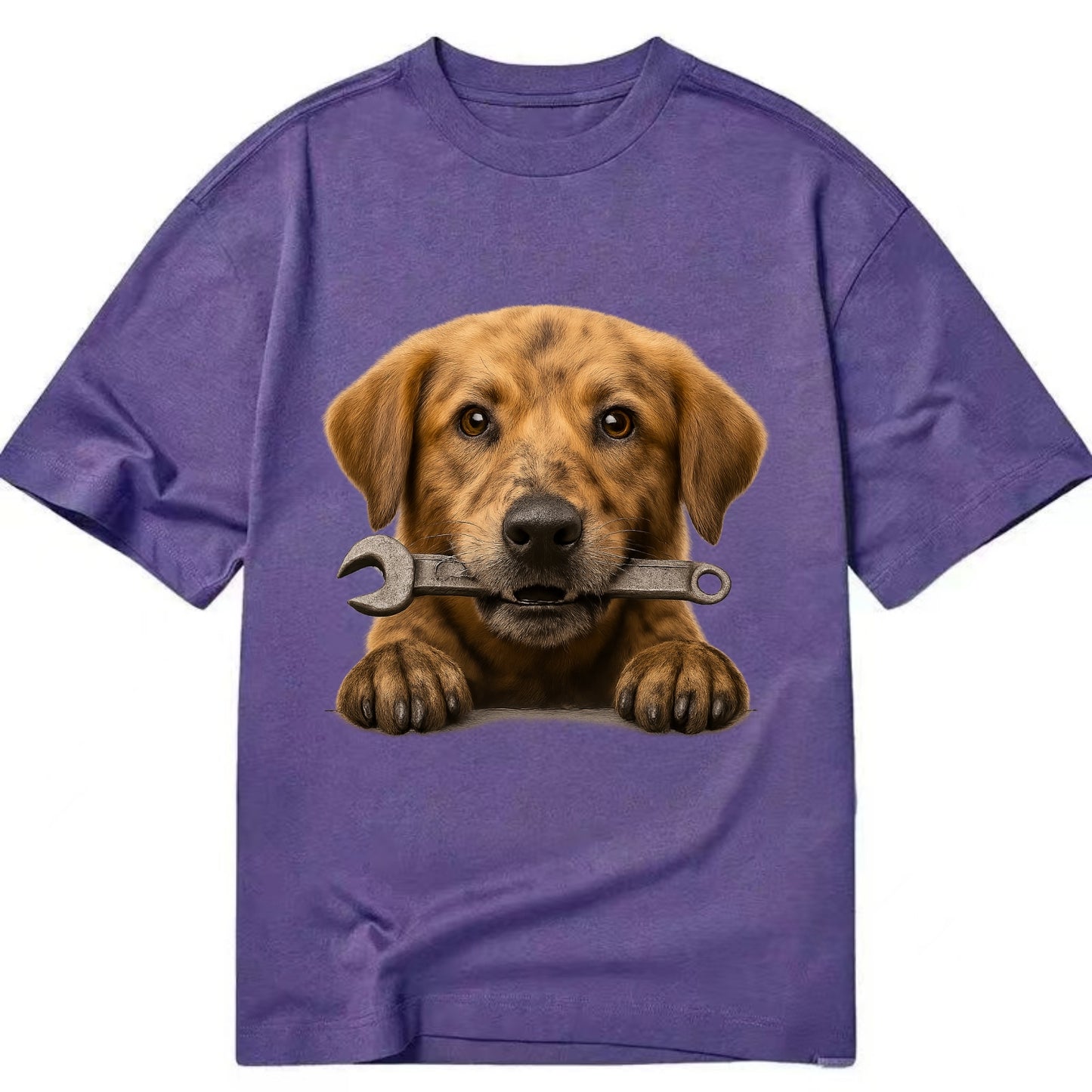 Mechanic Dog  - Classic T-shirt - Purple