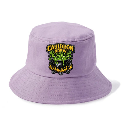CAULDRON BREW - bubbling pot in black and green , witch craft - Bucket Hat - Purple