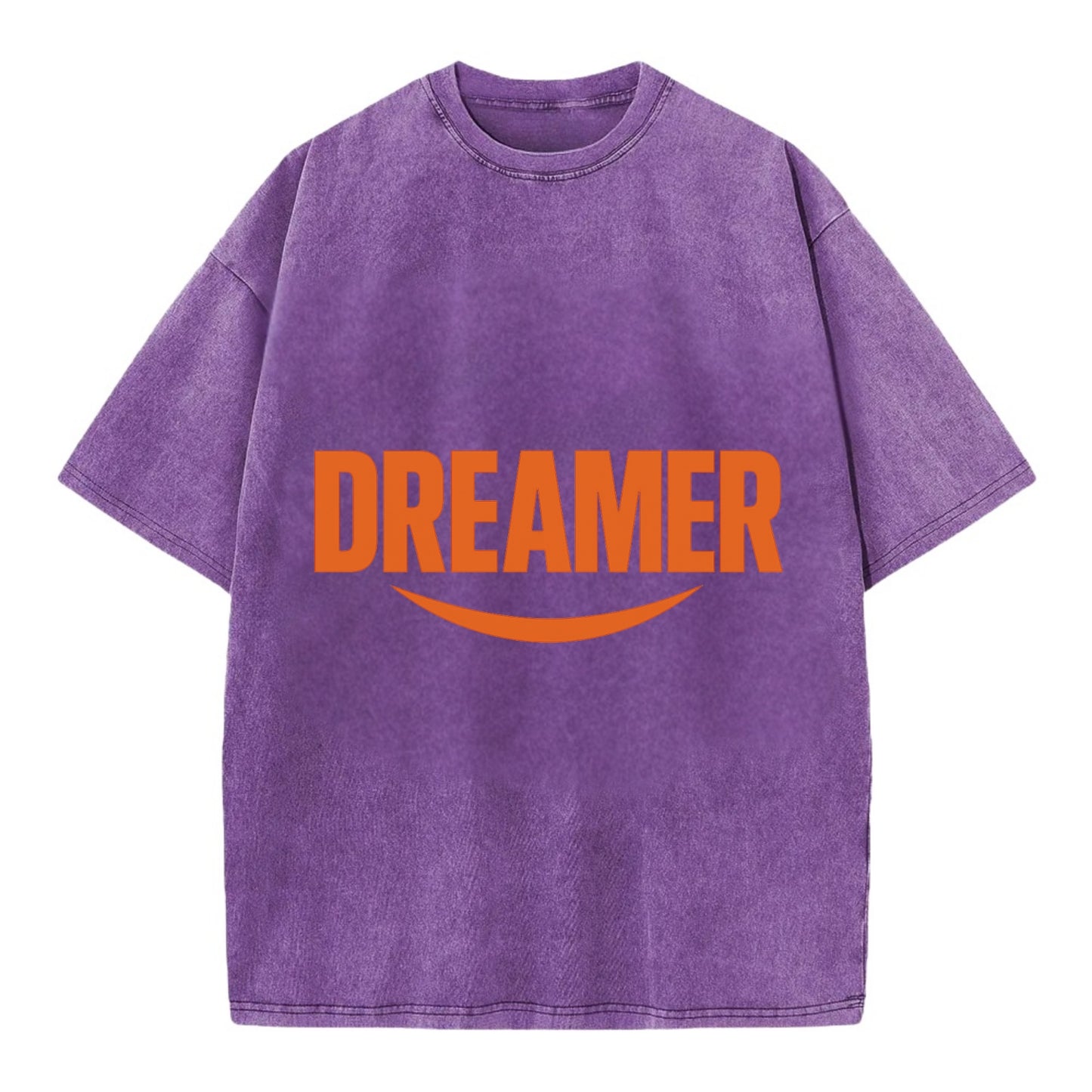 Bold typography design - "DREAMER" - imagination, seeing possibilities - Vintage T-shirt - Purple