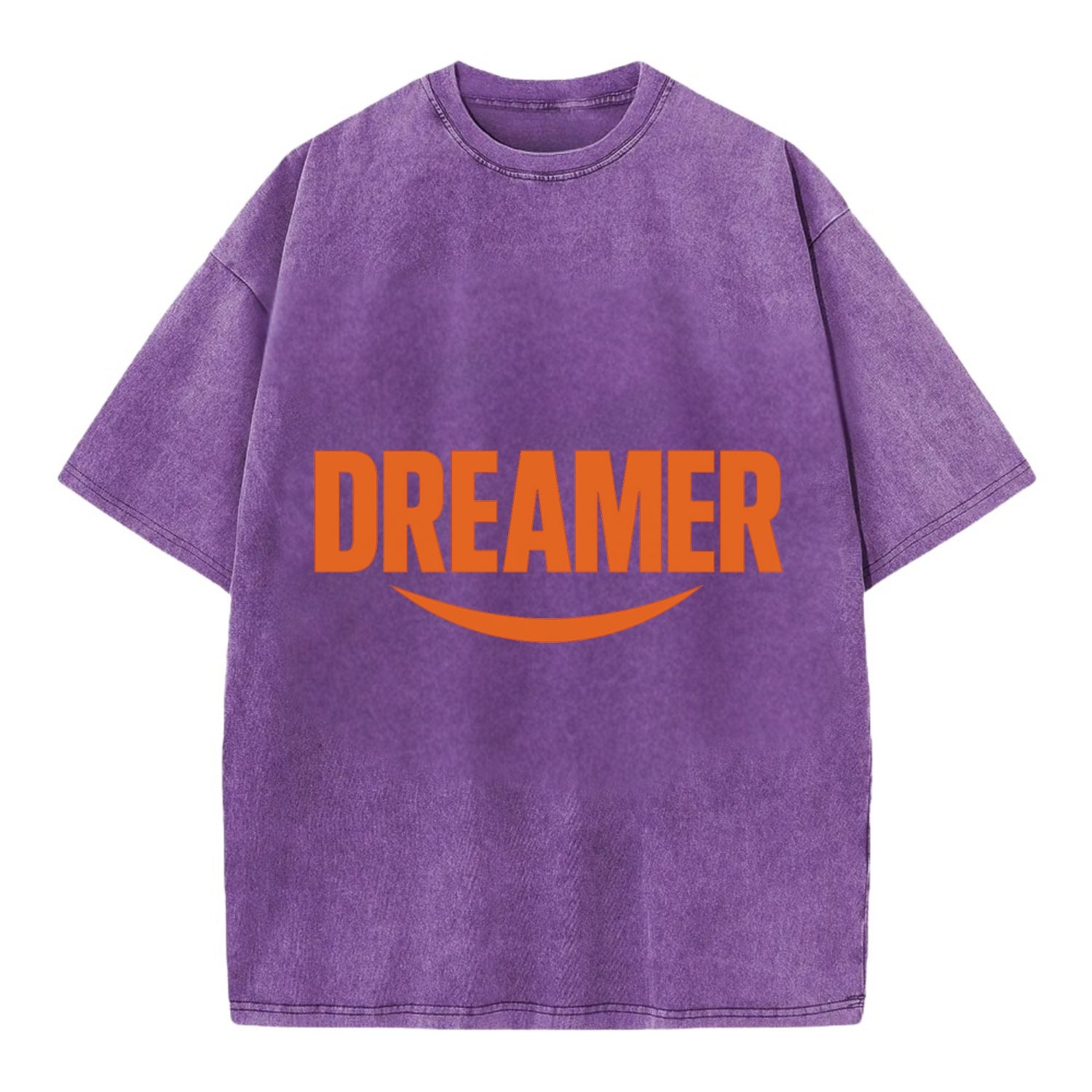Bold typography design - "DREAMER" - imagination, seeing possibilities - Vintage T-shirt - Purple
