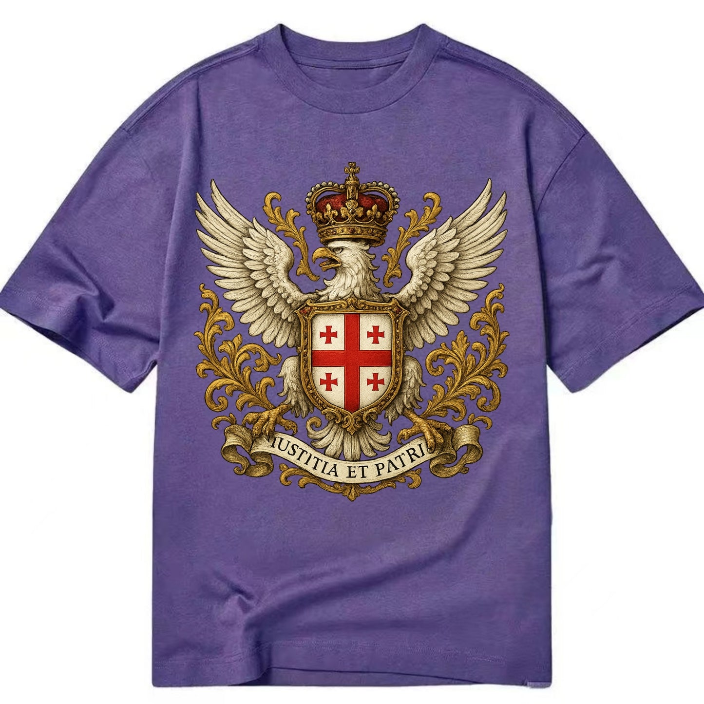 Georgia White Eagle Emblem  - Classic T-shirt - Purple