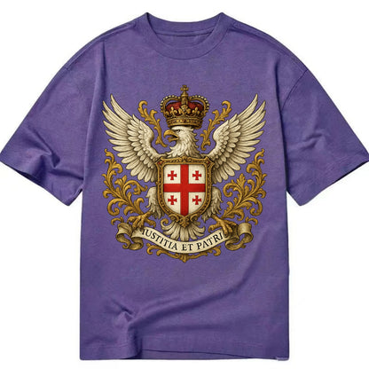 Georgia White Eagle Emblem  - Classic T-shirt - Purple