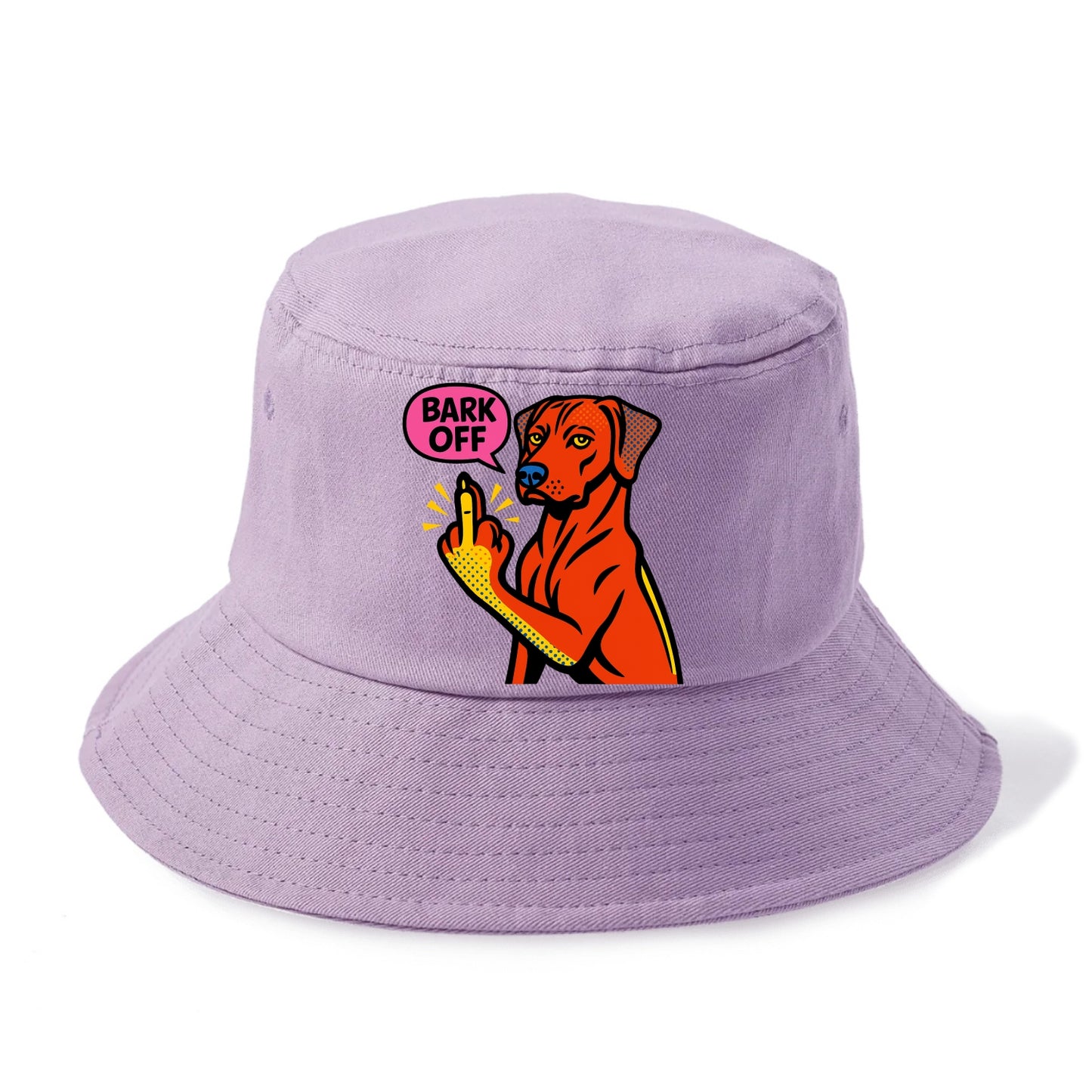 Rhodesian Ridgeback with distinctive ridge on back, athletic muscular paw up - Bucket Hat - Purple