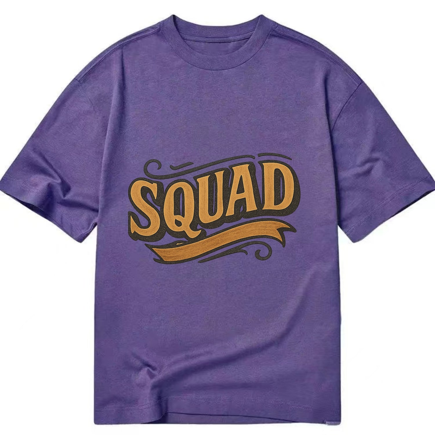 Bold typography design - "SQUAD" - your crew, your people - Classic T-shirt - Purple