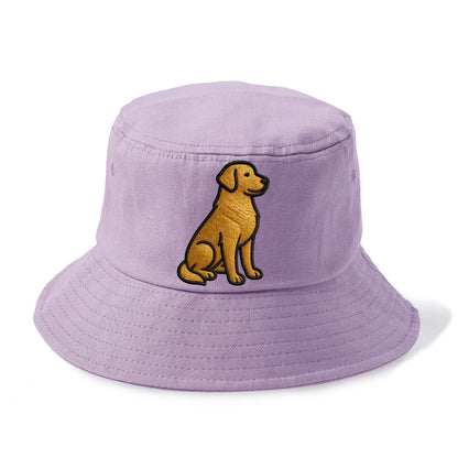 Golden Retriever - Contemporary geometri - Bucket Hat - Purple