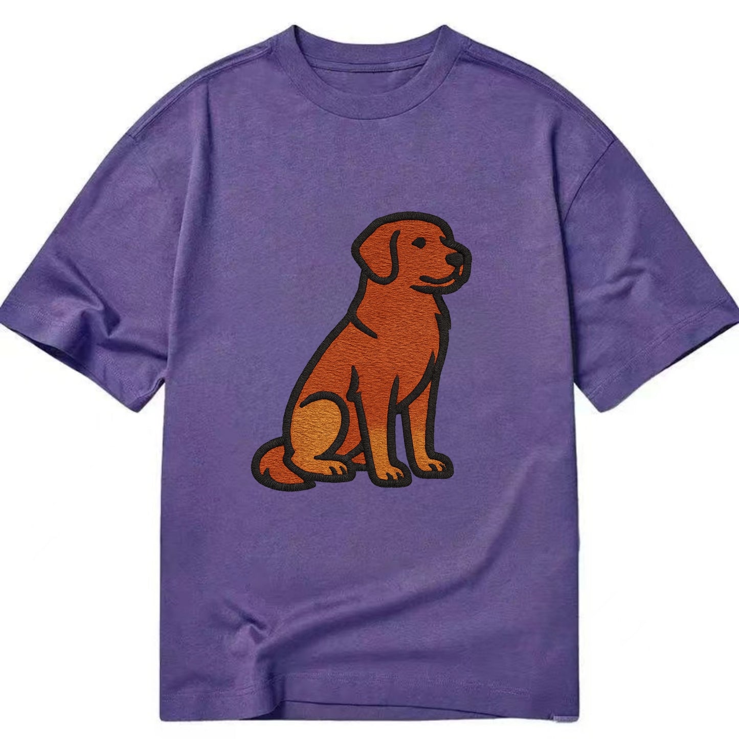 Nova Scotia Duck Tolling Retriever - Red embroidered pose - Classic T-shirt - Purple