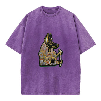 Anubis - Vintage T-shirt - Purple