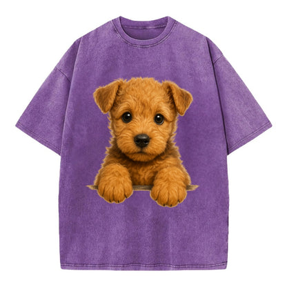 Lakeland Terrier  - Vintage T-shirt - Purple