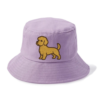 Dandie Dinmont Terrier Mustard Colored Pose Bucket Hat - Purple
